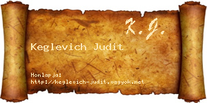 Keglevich Judit névjegykártya